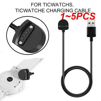 1~5 KS Náhradné USB Sledovať Nabíjací Dock Nabíjací Kábel Dátový Kábel pre Ticwatch E/S smart hodinky, príslušenstvo