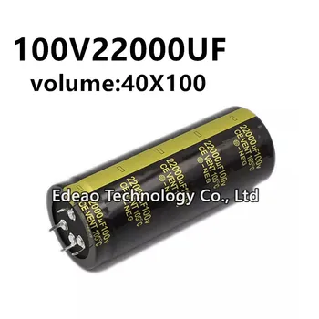 2 ks/veľa 100V 22000UF 100V22000UF 22000UF100V objem: 40x100 mm audio zosilňovač invertor hliníkové elektrolytický kondenzátor