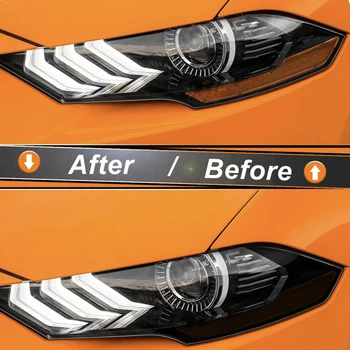 2018-2021 Ford Mustang predné svetlo Bočné Obrysové Odtieň Vinyl Svetlometu Obtlačky Pre-Cut Kryt Prekryvný obrázok Kompatibilný s