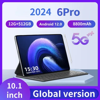 2024 Globálna Verzia Pôvodnej Android 12.0 Tablet Android 6 Pad Pro 12 GB+512 gb diskom Tablety PC 5G Dual SIM Kartu alebo WIFI HD 4K Tablet