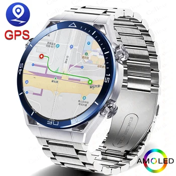 2024 Nové AMOLED HD Displej, Inteligentné Hodinky Mužov GPS Sledovanie Pohybu Fitness Hodinky EKG+PPG Bluetooth Hovor Smartwatch Muž Pre Android