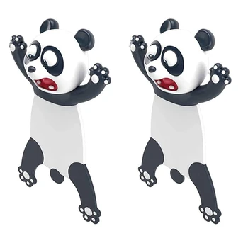 2X Roztomilý Kreslený Záložky, Stereo Tvarované Knižnej Značky Pre Deti, Skoncovala Zvieratá Novinka Zábavné Študentov kancelárske potreby(Panda)