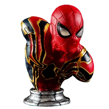 38cm Marvel Legendy Avengers Akcie Obrázok Poprsie 1/1 Spider Man Poprsie Spiderman Živice Sochu Zberu Model Izba Dekor Hračka Darček