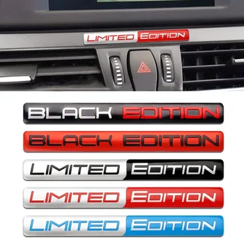 3D Hliníkovej Zliatiny BLACK LIMITED EDITION Logo Auta Zadný Kufor Odtlačkový Nálepky Odznak Znak Pre Audi Honda, VW Toyota, Mazda Mercedes