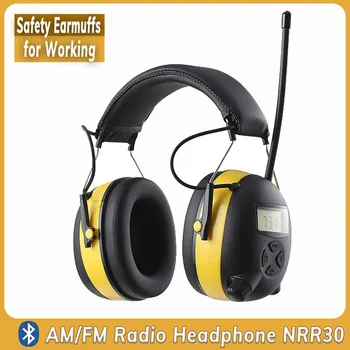 5.1 Bluetooth, Digitálny AM/FM Stereo Rádio EarMuff RAO 30 db Ochranu Sluchu pri Kosení Profesionálne Chránič Sluchu Slúchadlá