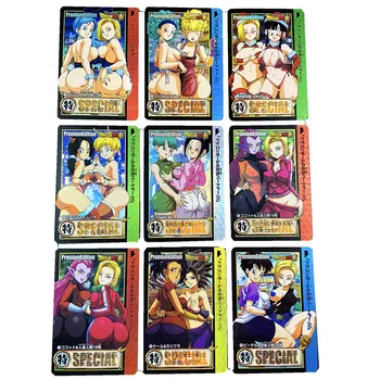 9pcs/set Dragon Ball Bulma Chichi Android 18 ACG Sexy Nahé Hračky Záľuby Hobby, Zberateľstvo Herné Kolekcia Anime Karty