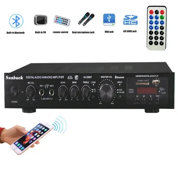 AIYIMA SMSL 200W 5 Kanál Bluetooth Zosilňovač hi-fi Stereo Reproduktor Amp Podpora, FM Rádio, 2 Mic USB, SD Vstup