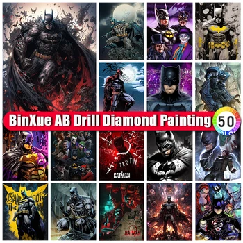 Americký Komediálny Ručné DIY DC Batman AB Diamond Maľovanie Auta Bruce Wayne Kríž Výšivky Diamond Mozaiky Domáce Dekorácie
