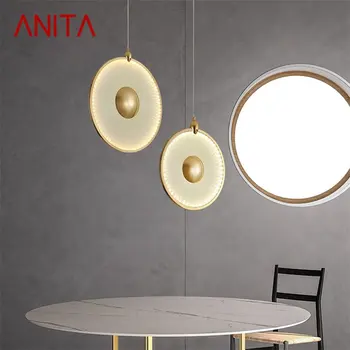 ANITA Nordic Prívesok Svetlo Moderné Kolo LED Lampa Kreatívny Dizajn, Dekorácie Pre bývanie, Jedáleň, Spálňa