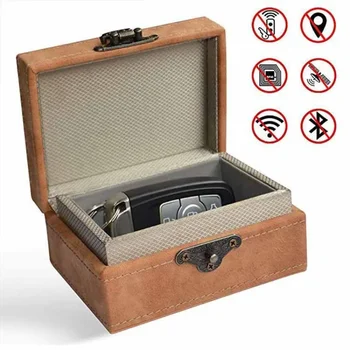 Auto Keyless Signál Tienenie Box Anti-theft Keychain Chránič Anti-žiarenie Mobilného Telefónu Faraday Key Box Úložný Box