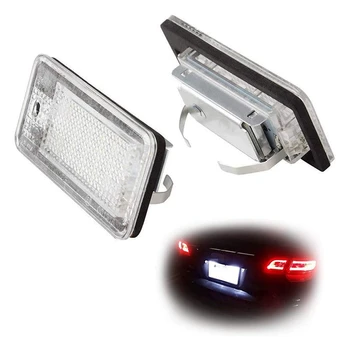Auto LED Licenčné Číslo Doska Svetlo Lampy Biela pre -Audi A3, S3 8P A4 B6 B7 A5 A6 4F Q7 A8 S8 C6