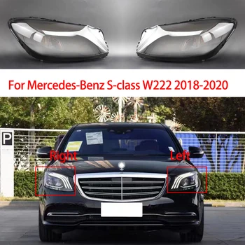 Auto Predný Kryt Svetlometu Na Mercedes-Benz S-class W222 2018 2019 2020 Ľavej/Pravej Strane Transparentný Shell Náhradný Kryt Objektívu