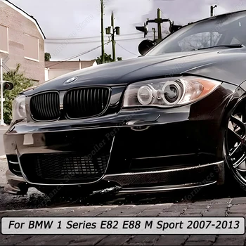 Auto Predný Nárazník Pery Splitter Spojler, Difúzor Stráže Príslušenstvo Lesklý Čierny ABS Pre BMW 1 Series E82 E88 M Šport 2007-2012 2013