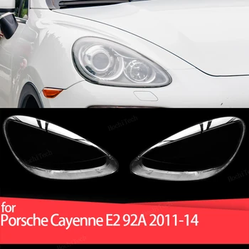 Auto Svetlometov Kryt Svetlometu Sklenený Kryt Objektívu Tienidlo Svetlé Shell Objektív Pokrýva Pre Porsche Cayenne E2 92A pred-facelift 2011-14