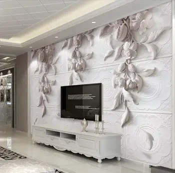Beibehang Vlastnú tapetu troch-dimenzionální svetlo Európskej vyrezávané TV joj stene obývacej izby, spálne, maľby, 3d tapety