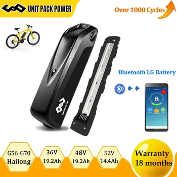 Bluetooth Klince Batéria 36V 52V 48V 14.4 Ah 19.2 Ah Elektrický Bicykel Hailong Batérie G56 G70 pre Motor 1500W 1000W 750W 500W 350W