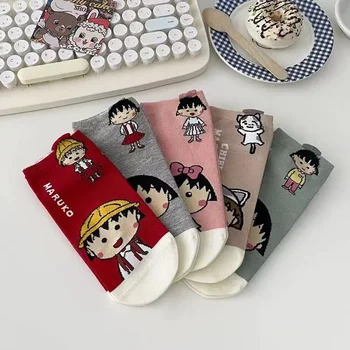 Cherry Maruko-chan anime periférne vykostené ponožky čistej bavlny cartoon všetko vertikálne osobnosti troch-dimenzionální krátke