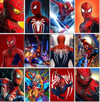 Disney Karikatúry 5D Spiderman Diamond Maľovanie Pre Odvážne Deti Mozaiky Výšivky, Ručné Dieťa DIY Izba Dekor Darčeky 2023