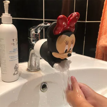 Disney Steh Mickey Mouse Strane-podložka Model Hračka Karikatúra Animácie Kohútik Model Hračka Roztomilý Domov Kúpeľňa Dekoratívny Model Hračky