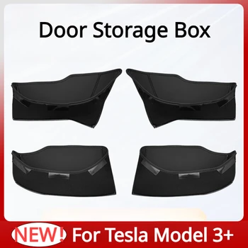 Dvere, Úložný Box pre Tesla Model 3+ Dvere, Rukoväť, lakťová opierka Zásobník Skladovanie Mat Ochranná Podložka Novej Model3 Highland 2024 Auto Príslušenstvo
