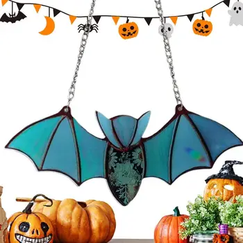 Halloween Bat Zavesiť Dekorácie Akryl Rainbow Maker Slnko Lapače Dekorácie Opakovane Akryl Bat Dekorácie Pre Spálne