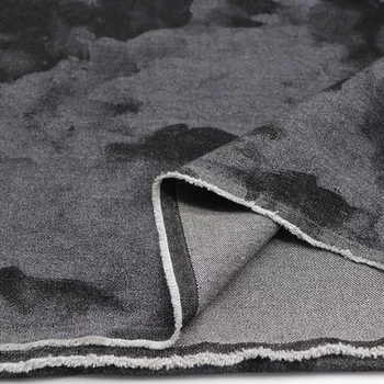 Hrubé Black Tie-farbené Džínsy Textílie Po Umytí Módne Džínsové Tkaniny Bundy Na Nohavice Sako DIY Vyšívanie, Šitie Materiálov