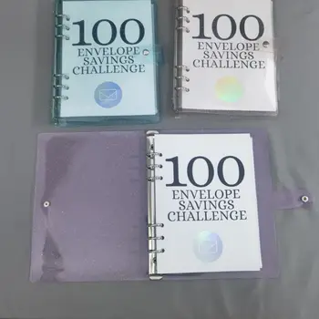 Jednoduché 100 Úspory Výzvy Knihy Opotrebovaniu Zábava Odolné Loose-leaf Notebook Pohodlné Univerzálne Spojivo Plánovač Knihy Pár