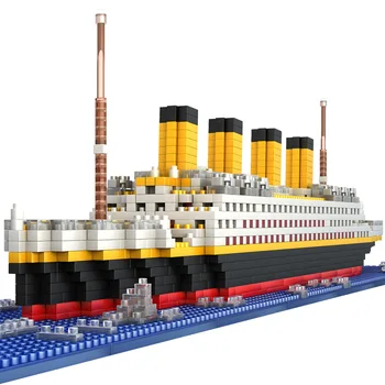Klasický Micro Veľkosť Titanic Výletnej Lode Model Stavebné Bloky DIY Diamond Loď Tehly Auta Vzdelávacie Hračky pre Deti Vianočný Darček