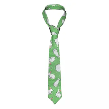 Králik Vzor Unisex Kravata Módne Polyester 8 cm Klasické Roztomilý Zvierat Krku Kravatu Mens na Denné Nosenie, Cravat Svadobných Doplnkov