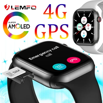 Lemado AMOLED LTE 4G GPS Smart hodinky pre mužov, ženy so SIM Karty WiFi 4G 64 G Smartwatch 800mAh Quad Core BT5.2 2.0