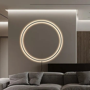 Minimalistický Krúžok LED Nástenné Svietidlo Moderného LED Nástenné Svetlá Obývacia Izba, Spálňa, Nočné Uličky Chodby, Vnútorné Osvetlenie