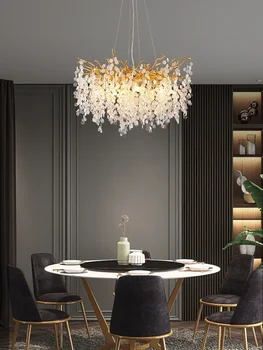 Moderný luxusný luster osvetlenie zlatý luster domáce dekorácie LED vhodné pre obývacia izba, jedálenský stôl spálňa