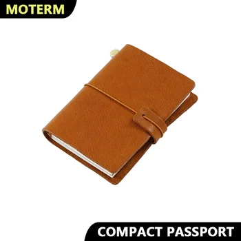 Moterm Kompaktný Série Pas Veľkosť Traveler Notebook Plný Zrna Rastlinných Usní Organizátor Denník Sketchbook Plánovač
