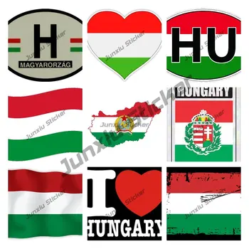 Mávanie Vlajkou Maďarsko Symbol Mieru Vo Svete Rád Humor Murica Farbu Nálepky Štátu, Obtisky Vinyl Kryt Škrabance Auto Príslušenstvo KK10cm