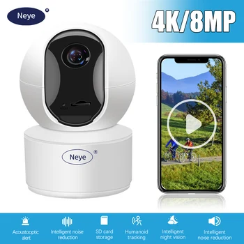 N_eye 8MP 4K Domácej WiFi Bezpečnostné Kamery Vnútorné Baby Monitor s Nočné Videnie Audio Bezdrôtové IP Kamery