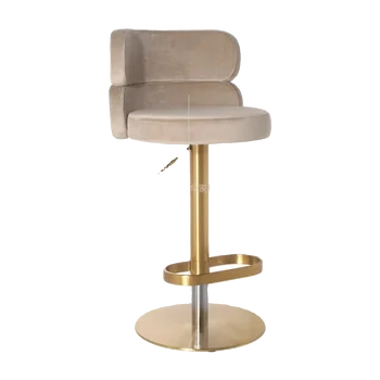 Nerezové oceľové zdvíhacie stoličky, domáce vysoká stolička, svetlo luxusné zdvíhanie a rotujúce vysoké stoličky, barové