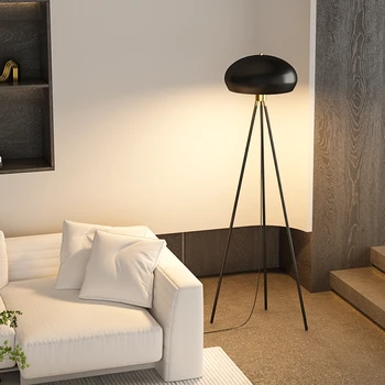 Nordic kreatívne podlahy lampa obývacia izba gauč strane statívu jednoduché postmoderných ozdobné čierne biele kovové lampy, spálňa, podlahy lampa