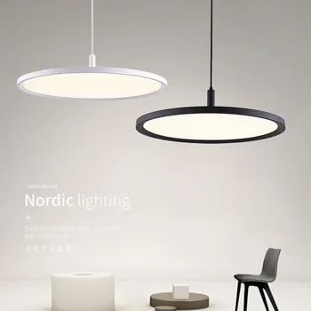 Nordic Tvorivé Jednoduché Hliníkový Prívesok Svetlo Kolo Hotelovej Reštaurácii Strop Bar Lampa Stolná Lampa Jednu Hlavu Led Lampa Domov