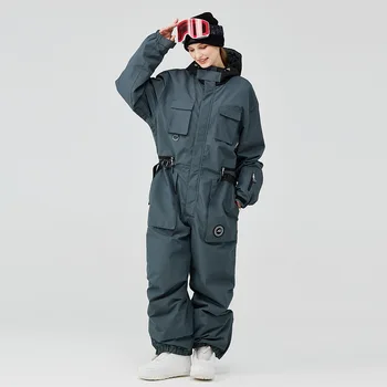 One-piece Lyžiarske Oblek pre Mužov a Ženy, Zimné Outdoorové Vetru Nepremokavé Teplé Lyžiarske Oblečenie, Snowboardové Bundy za Studena-odolné Oblečenie