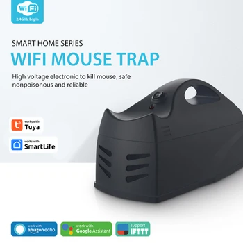 Pasca na myši Senzor 2,4 ghz Bezdrôtové Vysoká Citlivosť Aplikácie Ovládanie Wifi Tuya Myši Vrah Black Pre Mobilný Telefón Potkan Pešti Pasce