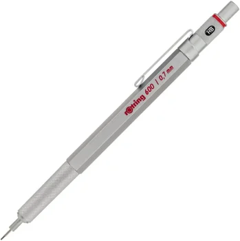 Perá, ceruzky Rotring 600 Držiteľ Kreslenie Odborné Hexagon Kovové Telo Mechanické Skicovanie 0.7 mm 0,5 mm
