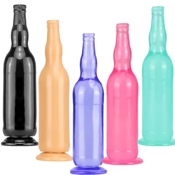 Pivo Fľaša Tvarované Dildo Realistické Dildo Crystal so Silnou Prísavkou Hands-Free Veľké Veľkosti Dospelých Análny Sex Hračky pre Ženy alebo Mužov
