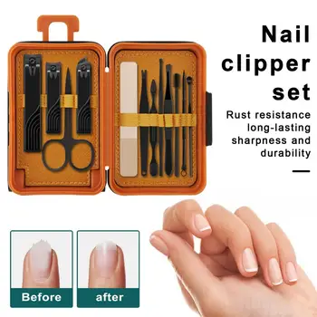 Prenosné Nail Clipper Set Prenosné Nehrdzavejúcej Ocele Nail Clipper Set so Prípade Profesionálna Manikúra Pedikúra Nástroje pre Domáce