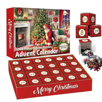 Puzzle Adventný Kalendár 24 Dní Vianočné Odpočítavanie Kalendáre Tvorivé Interaktívne Deti Adventný Kalendár Puzzle Pre Dospelých