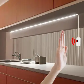 Ručné Zametanie Pohybový Senzor LED Kabinetu Svetlo USB 5V 1m 2m 3m 4m 5m pre Kuchyňa Spálňa Kúpeľňa Skrine, Dekorácie, Lampy Pásy