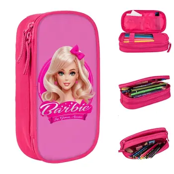 Ružové Barbie Girl, Bábika Barbie Peračníky Módne Perá, Tašky Študent Veľký Úložný Školské Potreby Zips Pencilcases