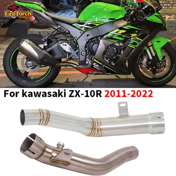 Slip Na Kawasaki Zx-10R Zx10R Zx 10R 2011 - 2022 Motocykel Výfuku Stredný Prepojenie Potrubia Pripojiť Originál Šál Uniknúť Moto