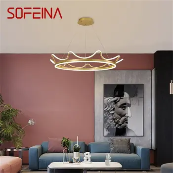SOFEINA Nordic Prívesok Svetlá Zlatú Korunu Moderné Luxusné LED Svietidlo Svietidlo Pre Domáce Dekorácie