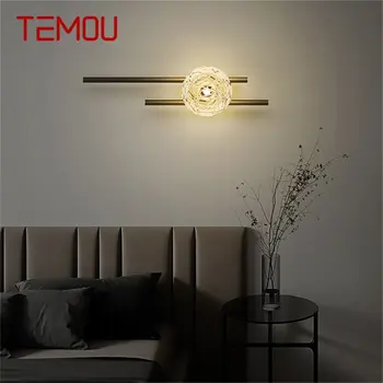 TEMOU Moderné Luxusné Nástenné Svietidlo Tvorivé LED Scones Krytý Domov Dekoratívne Osvetlenie Mosadzné Armatúry