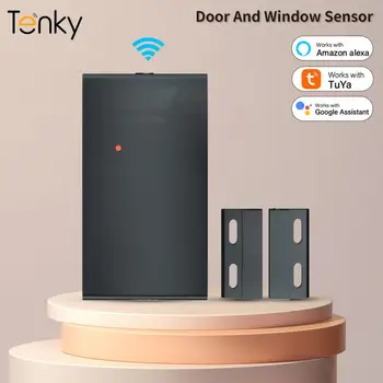 Tenky Tuya Wifi Dvere A Okno, Inteligentný Senzor Magnetický Detektor Práce S Alexa/Google Asistent (bez Napájania)